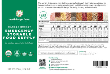 23 Days Food Supply (1 Adult) - (536 Servings) Ranger Bucket Set - Org ...