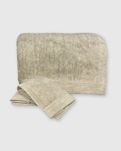 Bamboo Cotton Bath Sheet 3 Piece Set - Sand