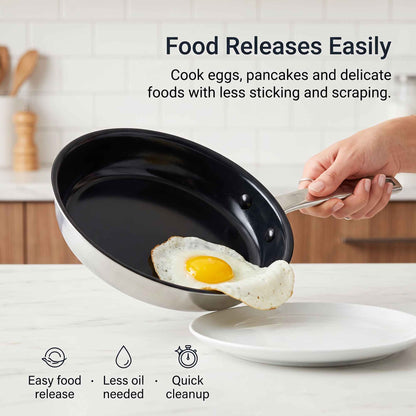 5-Ply Nonstick Stainless Frying Pan