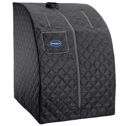 Personal Steam Sauna for Weight Loss, Detox &amp; Relaxation at Home, Chair Included - (Black)