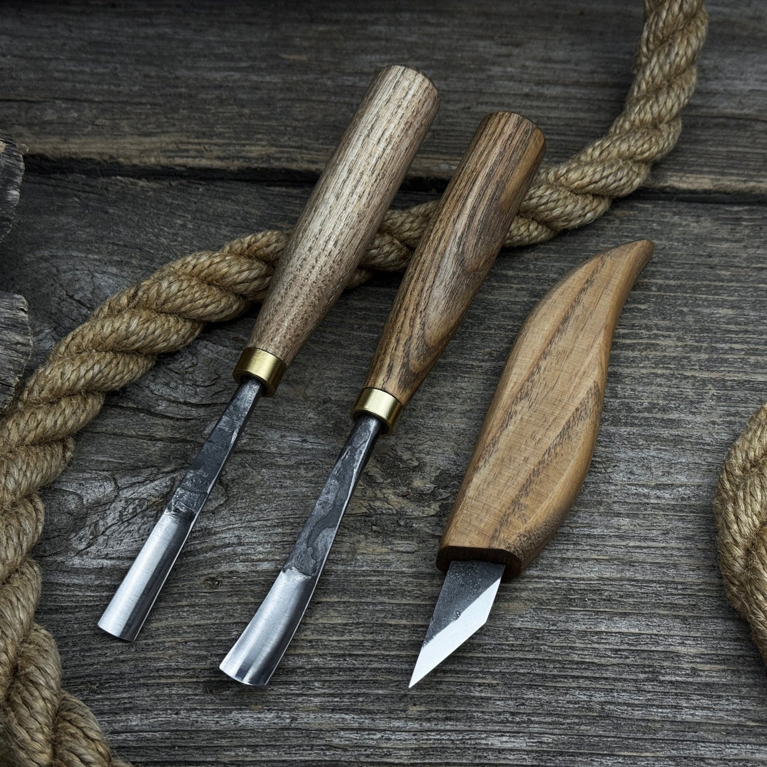 3-Piece Carving Set – Detail Gouges &amp; Whittling Knife