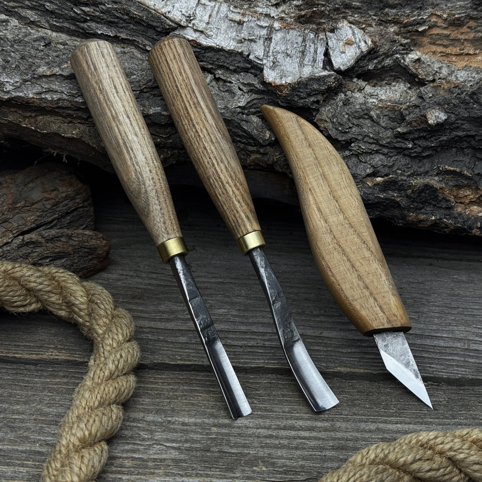 3-Piece Carving Set – Detail Gouges &amp; Whittling Knife