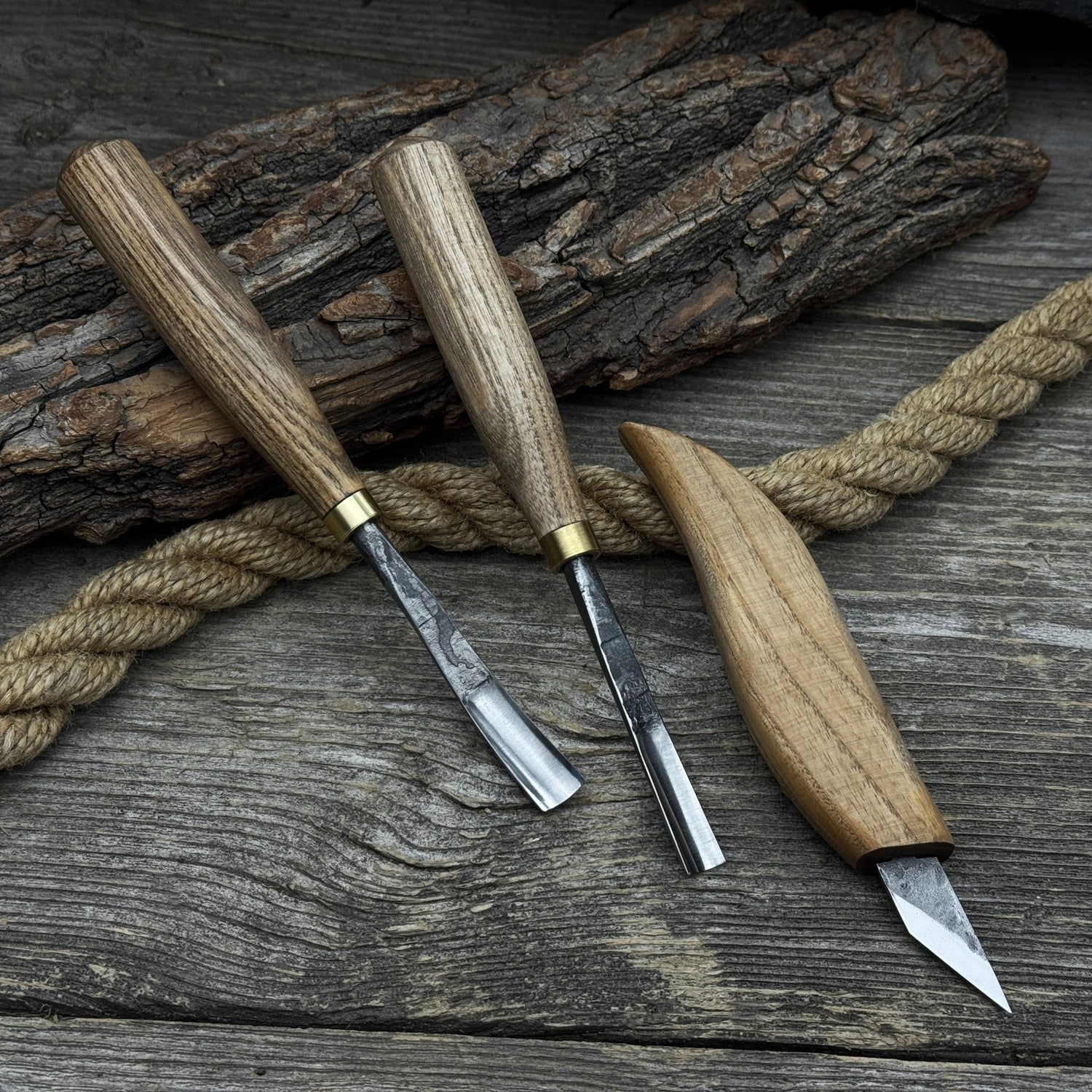 3-Piece Carving Set – Detail Gouges &amp; Whittling Knife