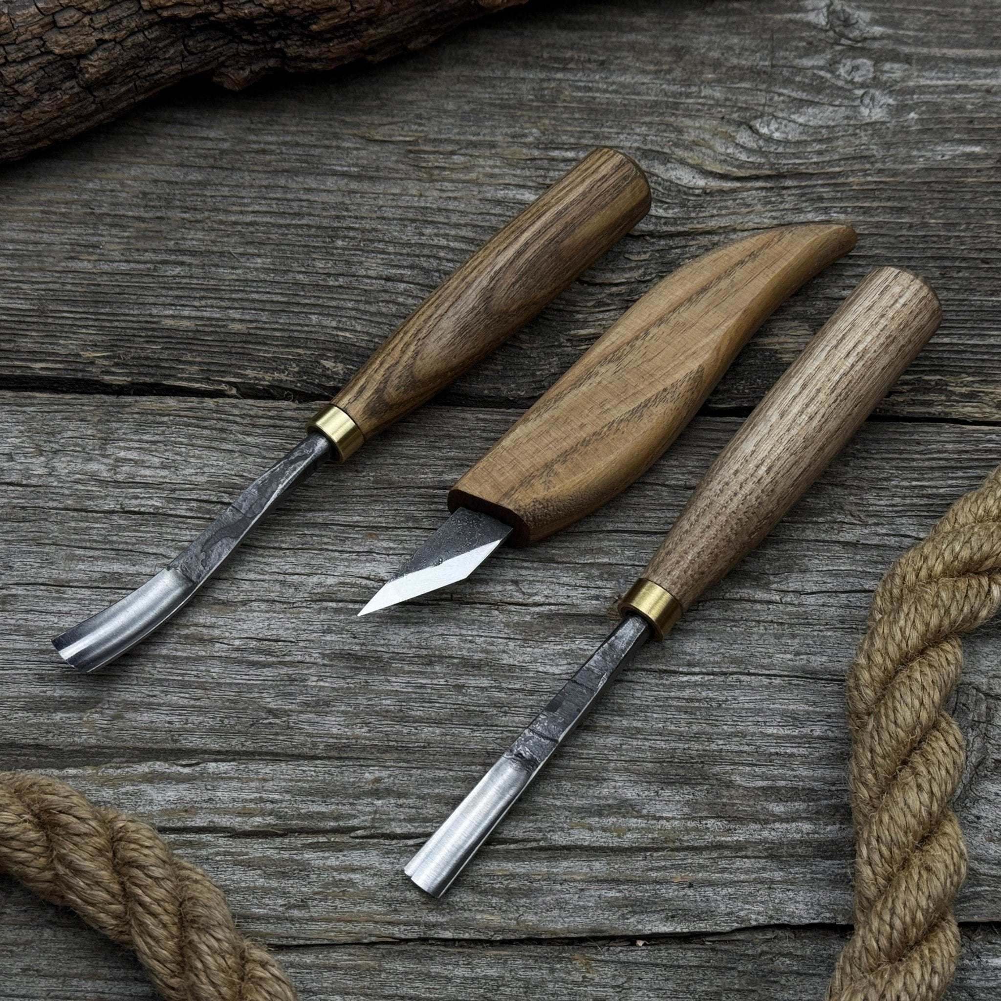 3-Piece Carving Set – Detail Gouges &amp; Whittling Knife