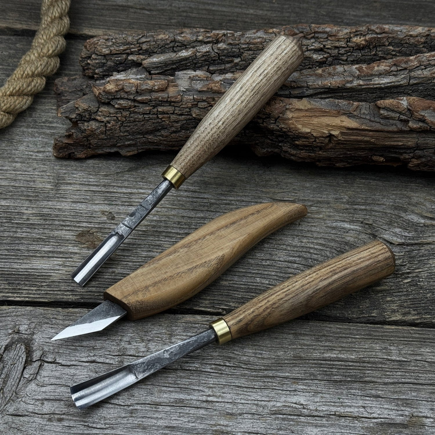 3-Piece Carving Set – Detail Gouges &amp; Whittling Knife