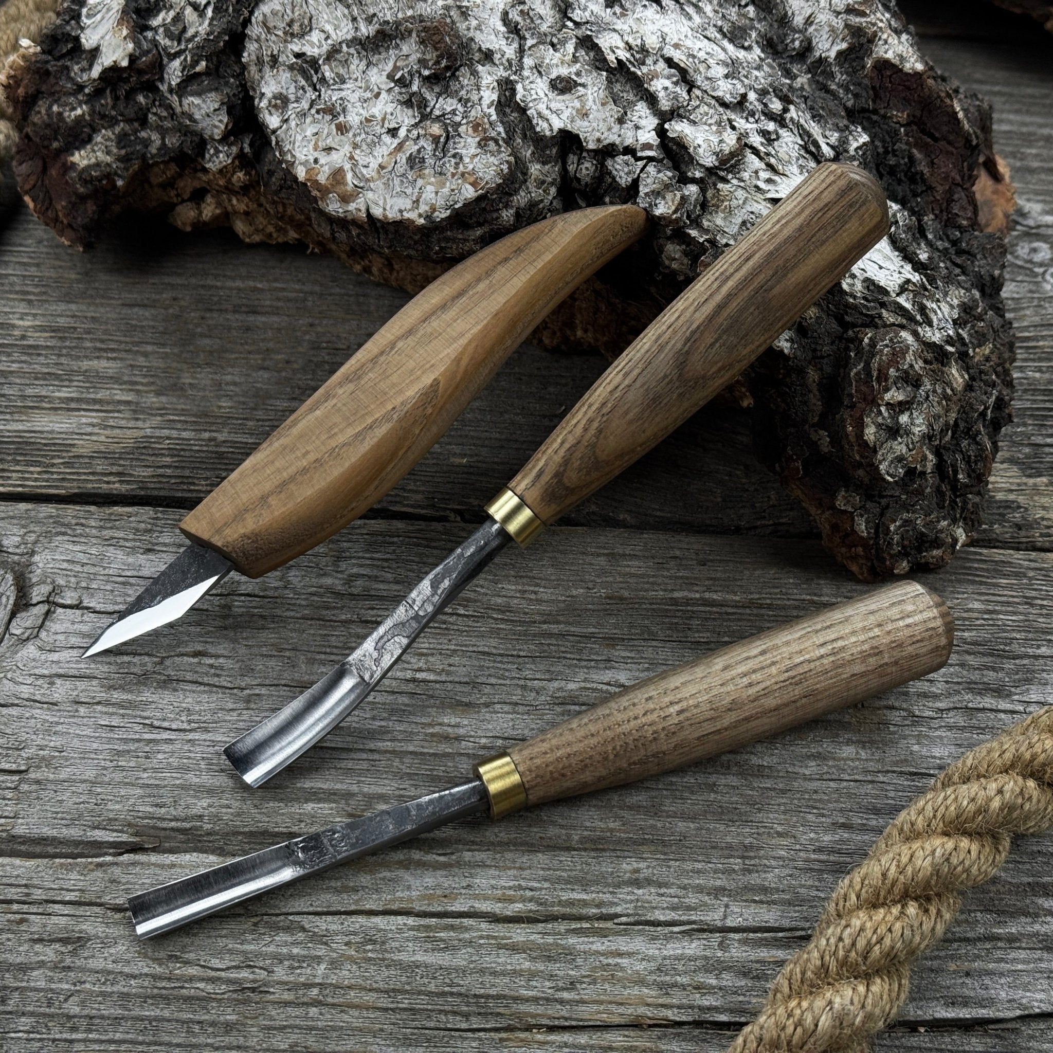 3-Piece Carving Set – Detail Gouges &amp; Whittling Knife