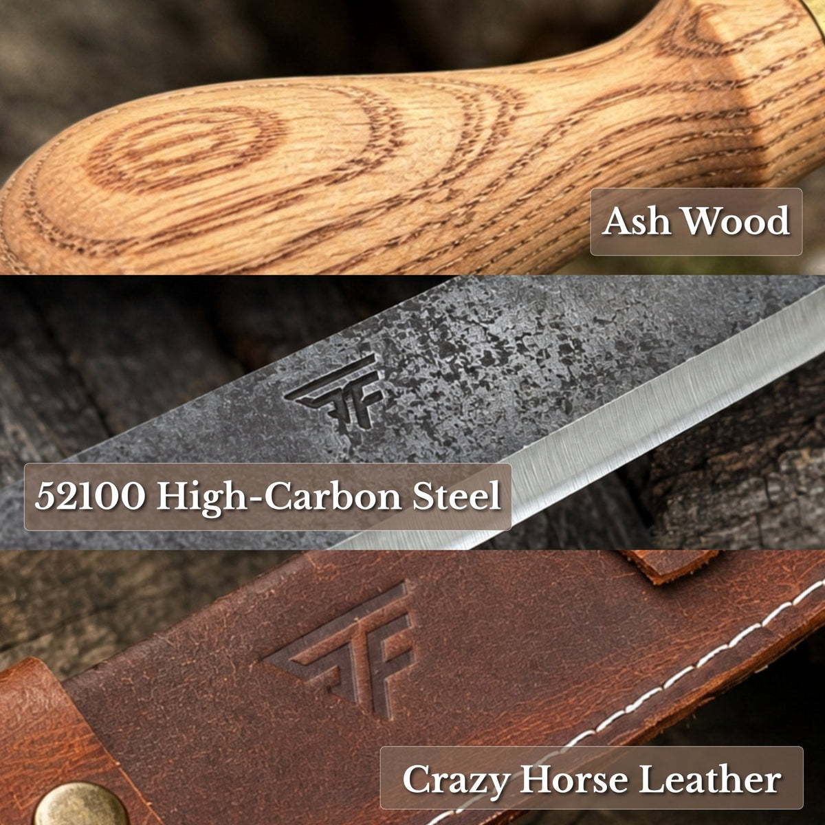 3-Piece Curved Drawknife (Palm Handles) Set