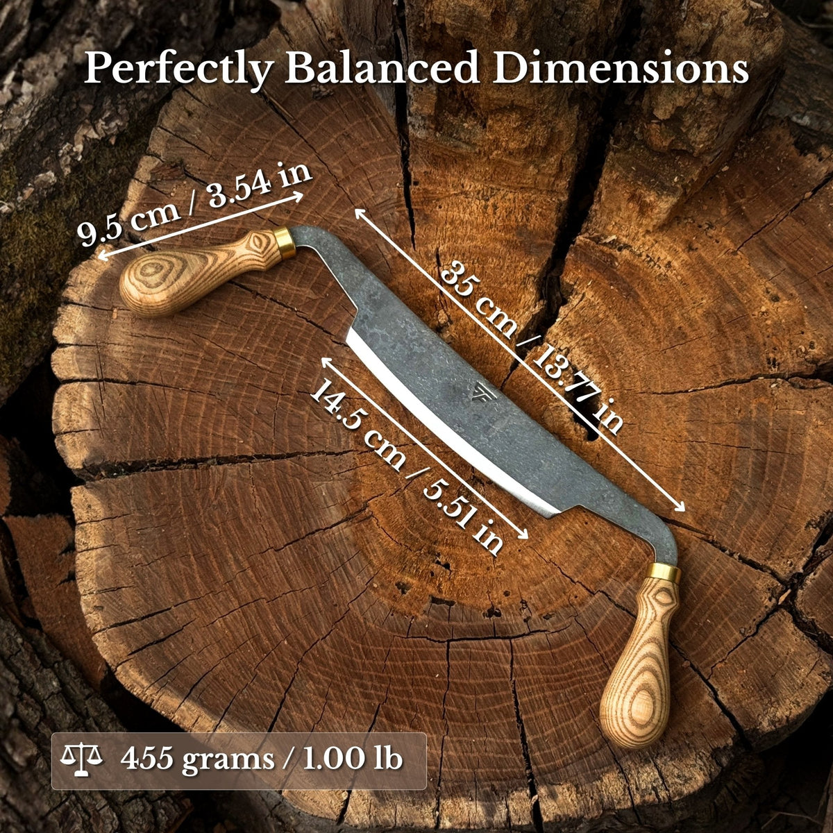 3-Piece Curved Drawknife (Palm Handles) Set
