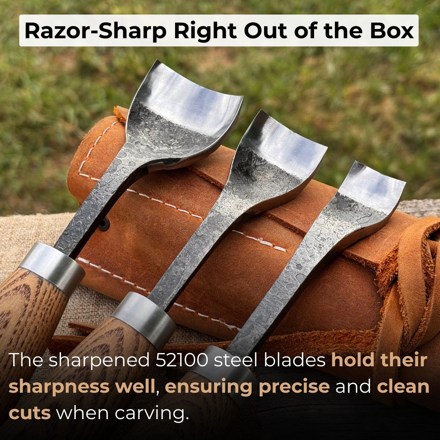 3-Piece Spoon Bent Gouge Set