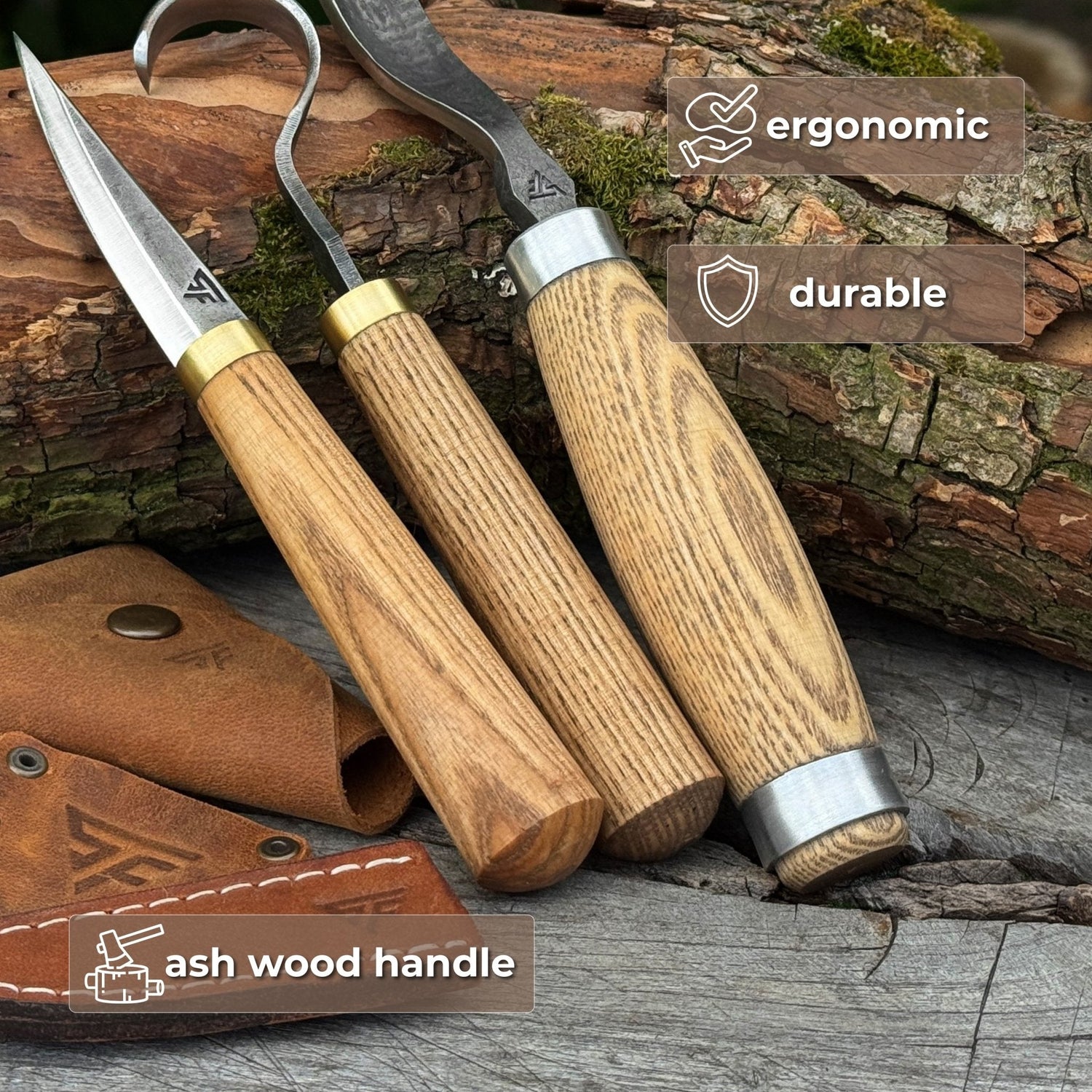 3-Piece Spoon Carving Tool Set