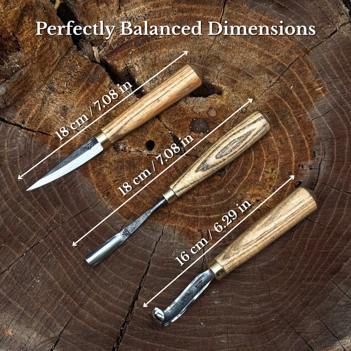 3-Piece Spoon Carving Tool Set with Sharpening Board