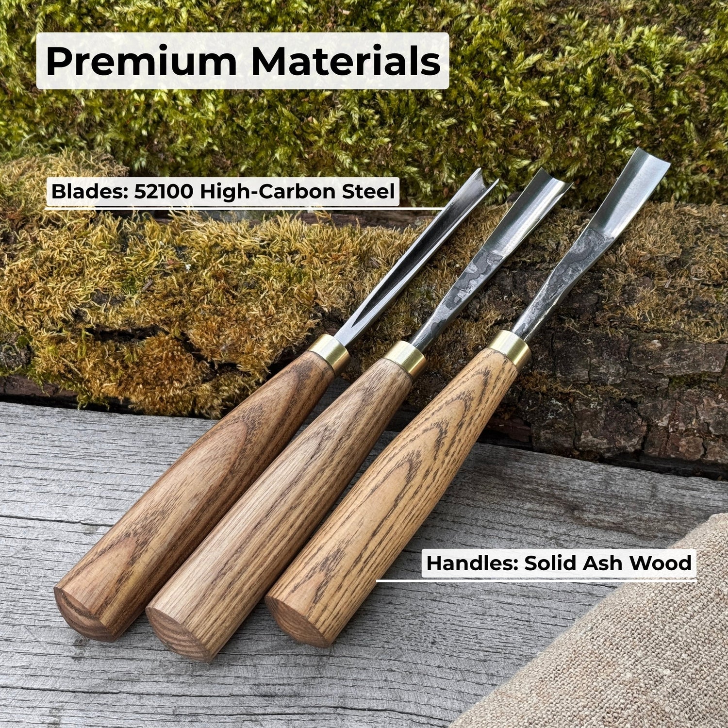 3-Piece Wood Carving Chisel &amp; Gouge Set