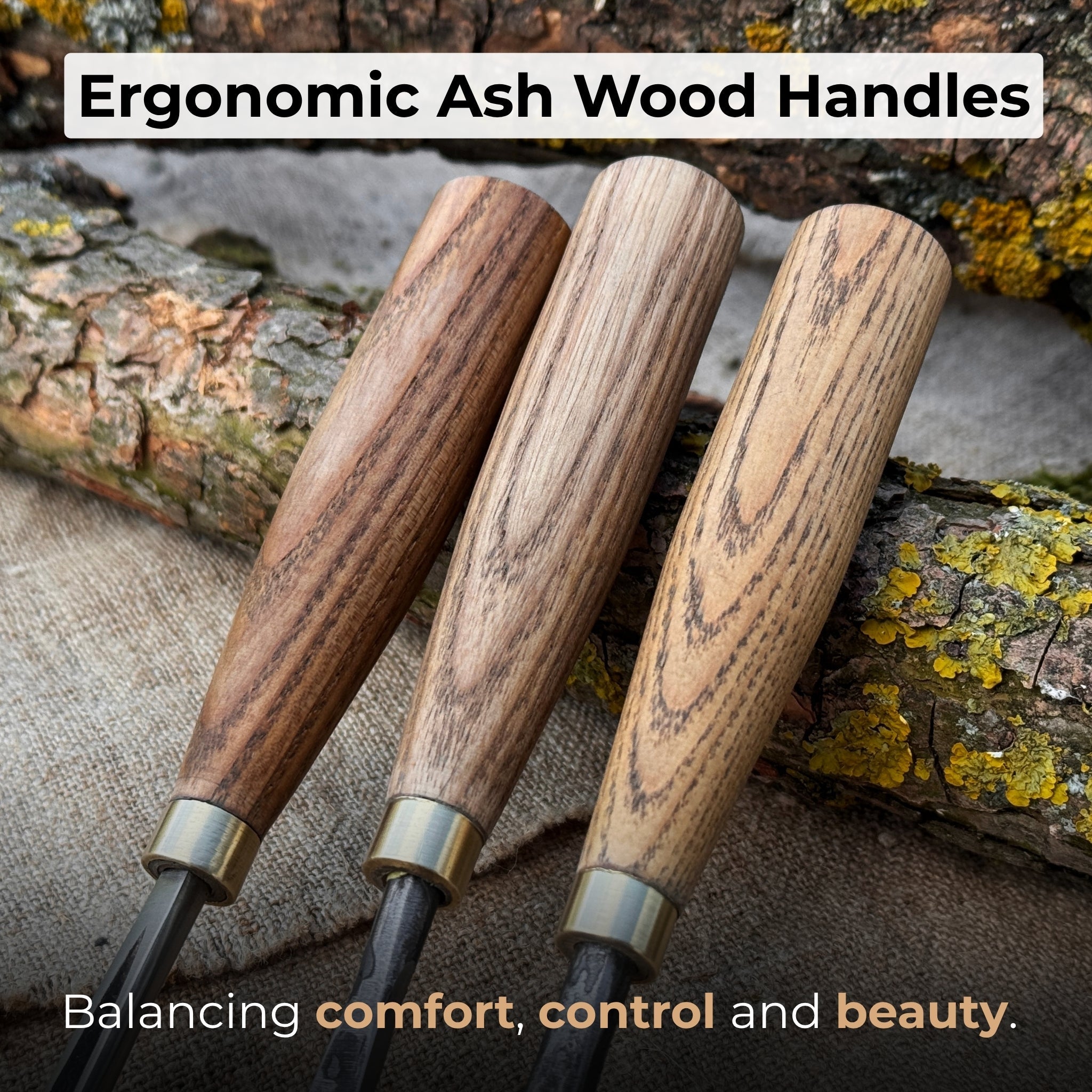 3-Piece Wood Carving Chisel &amp; Gouge Set