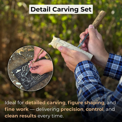 3-Piece Wood Carving Chisel &amp; Gouge Set