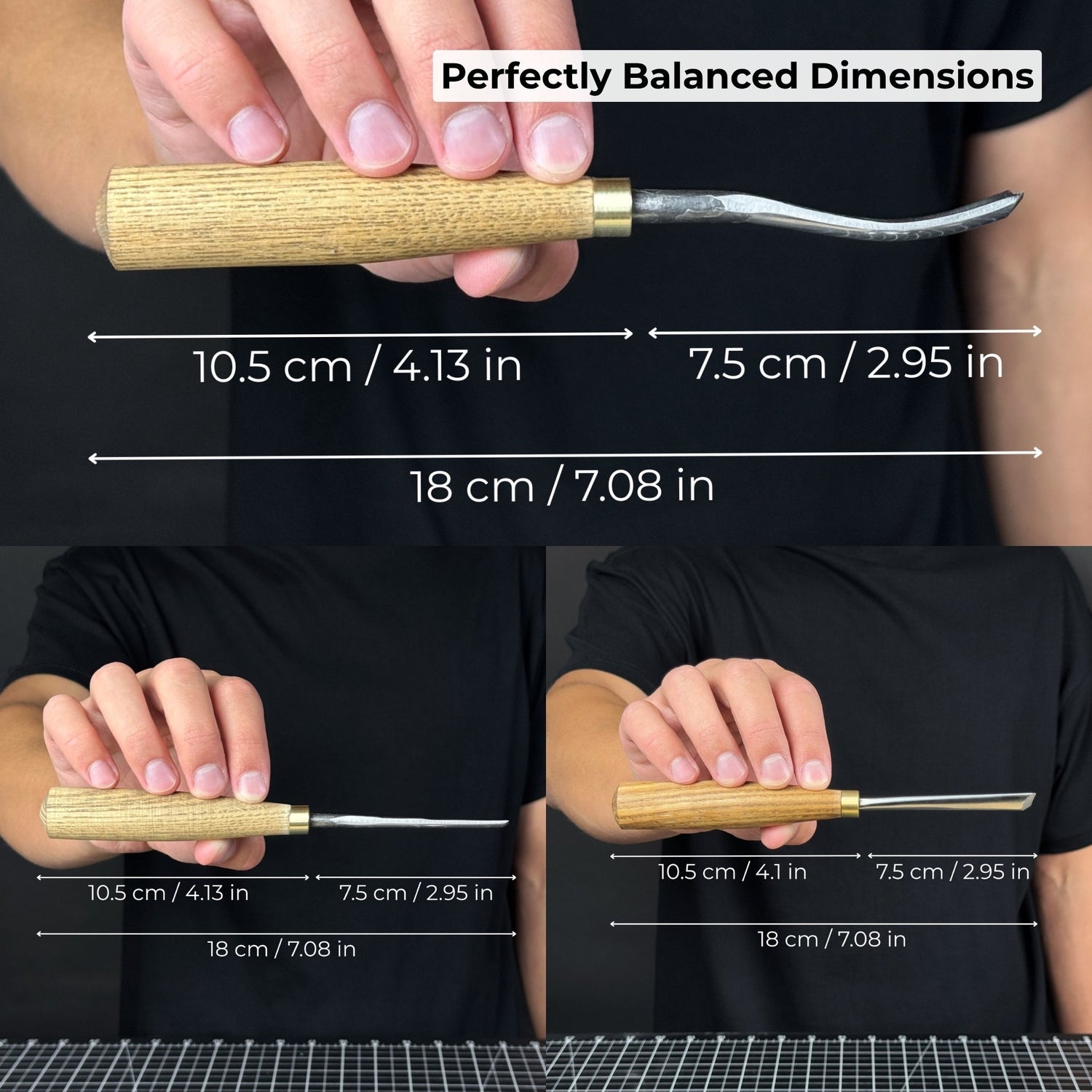 3-Piece Wood Carving Chisel &amp; Gouge Set