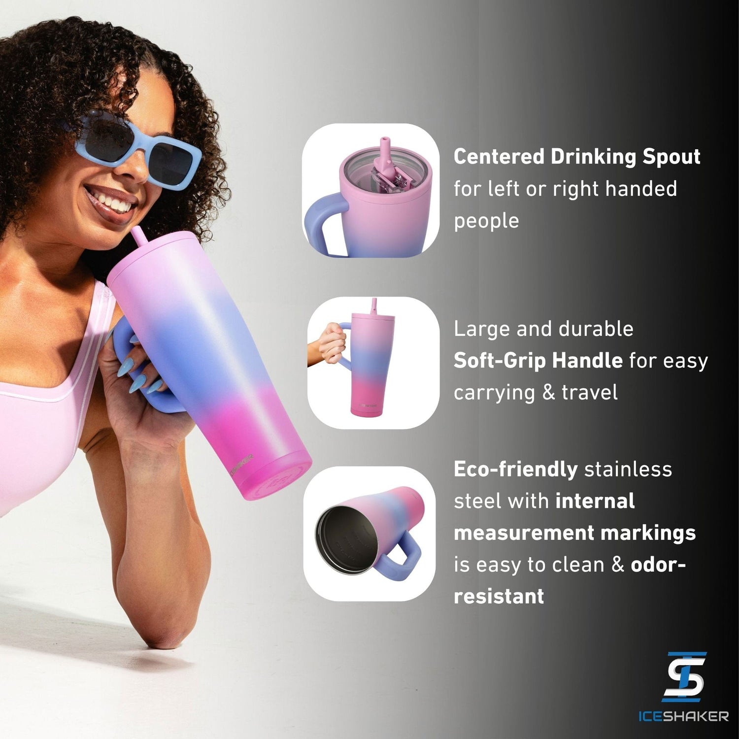 Ice Shaker Legend Series Stainless Steel Shaker Bottles
