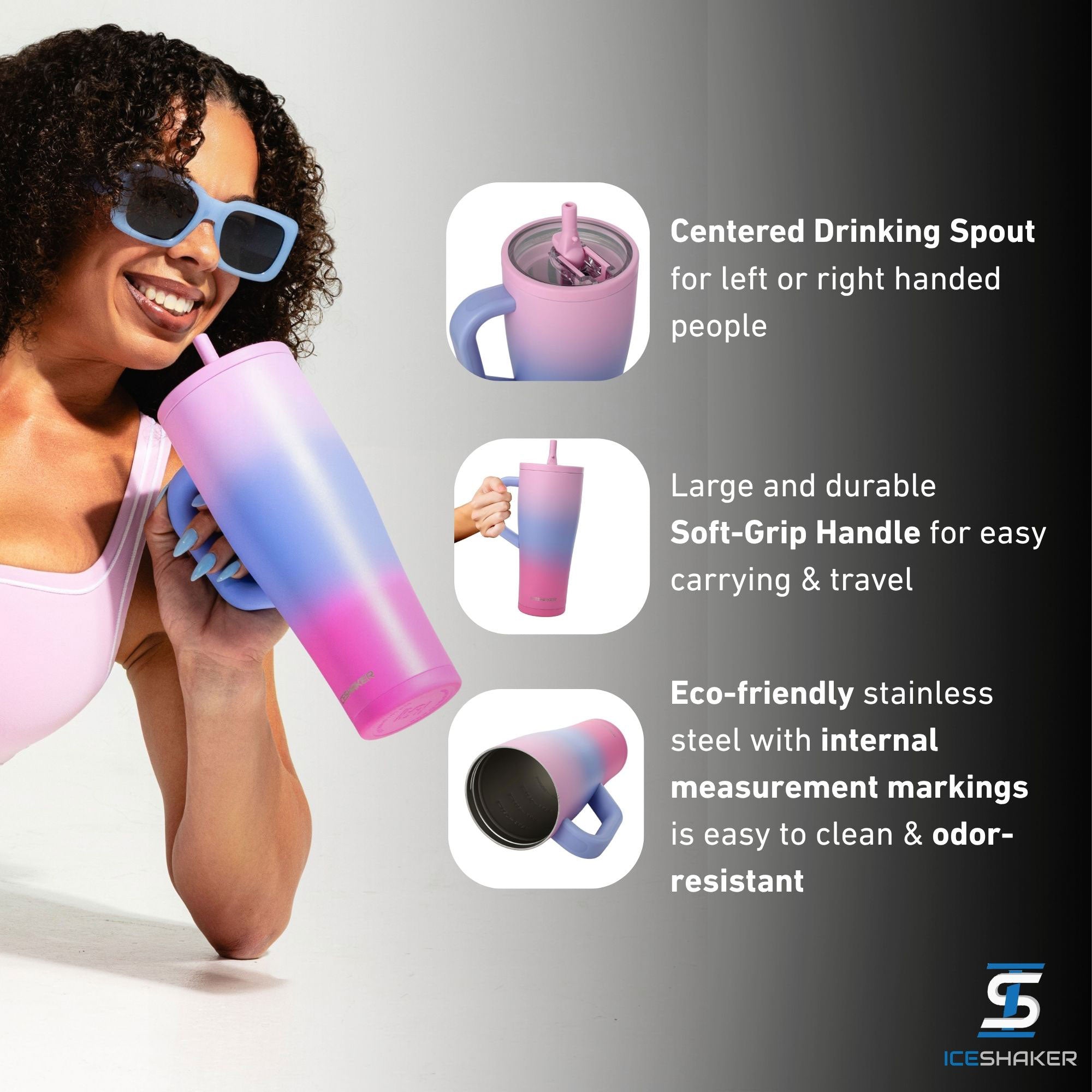 Ice Shaker Legend Series Stainless Steel Shaker Bottles