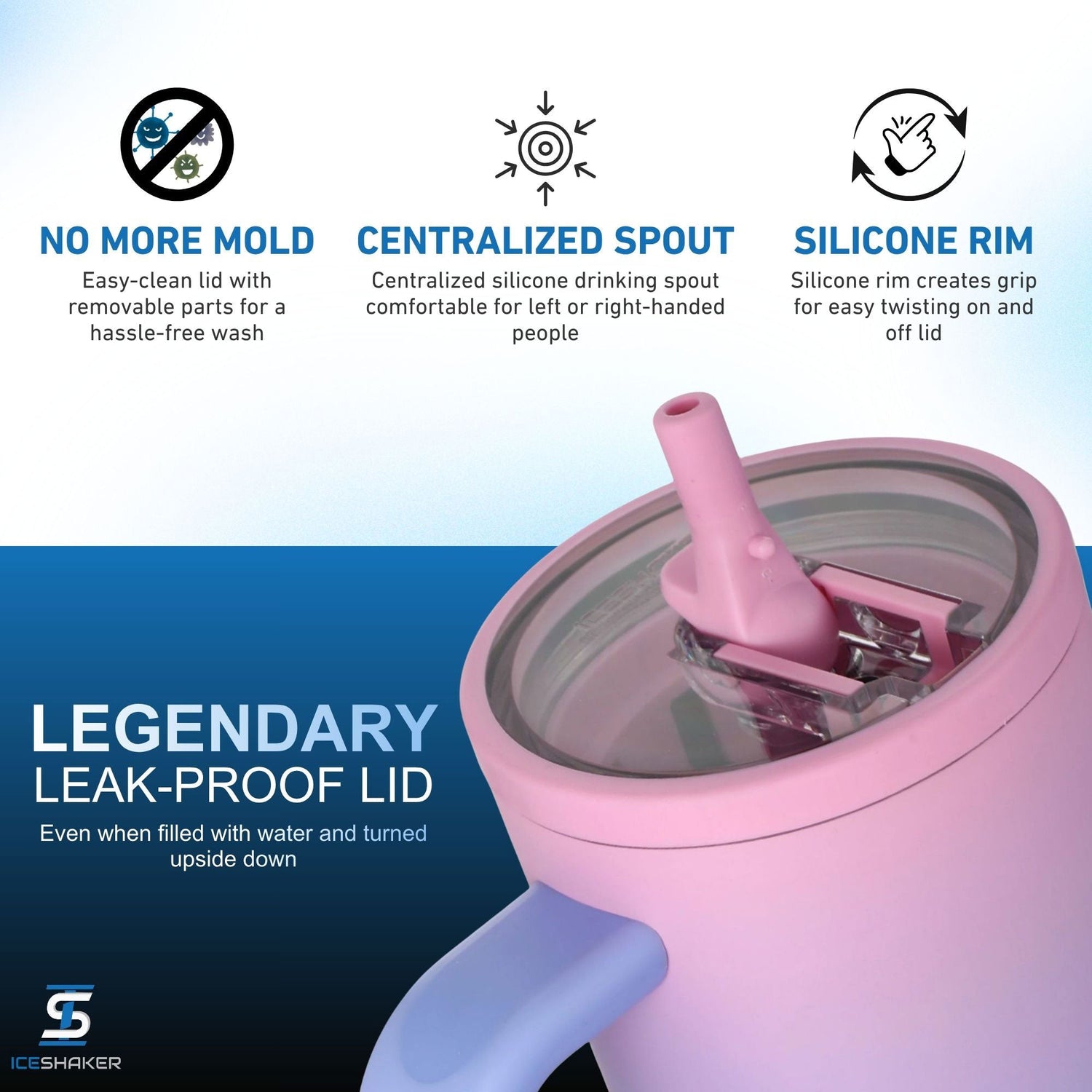 Ice Shaker Legend Series Stainless Steel Shaker Bottles