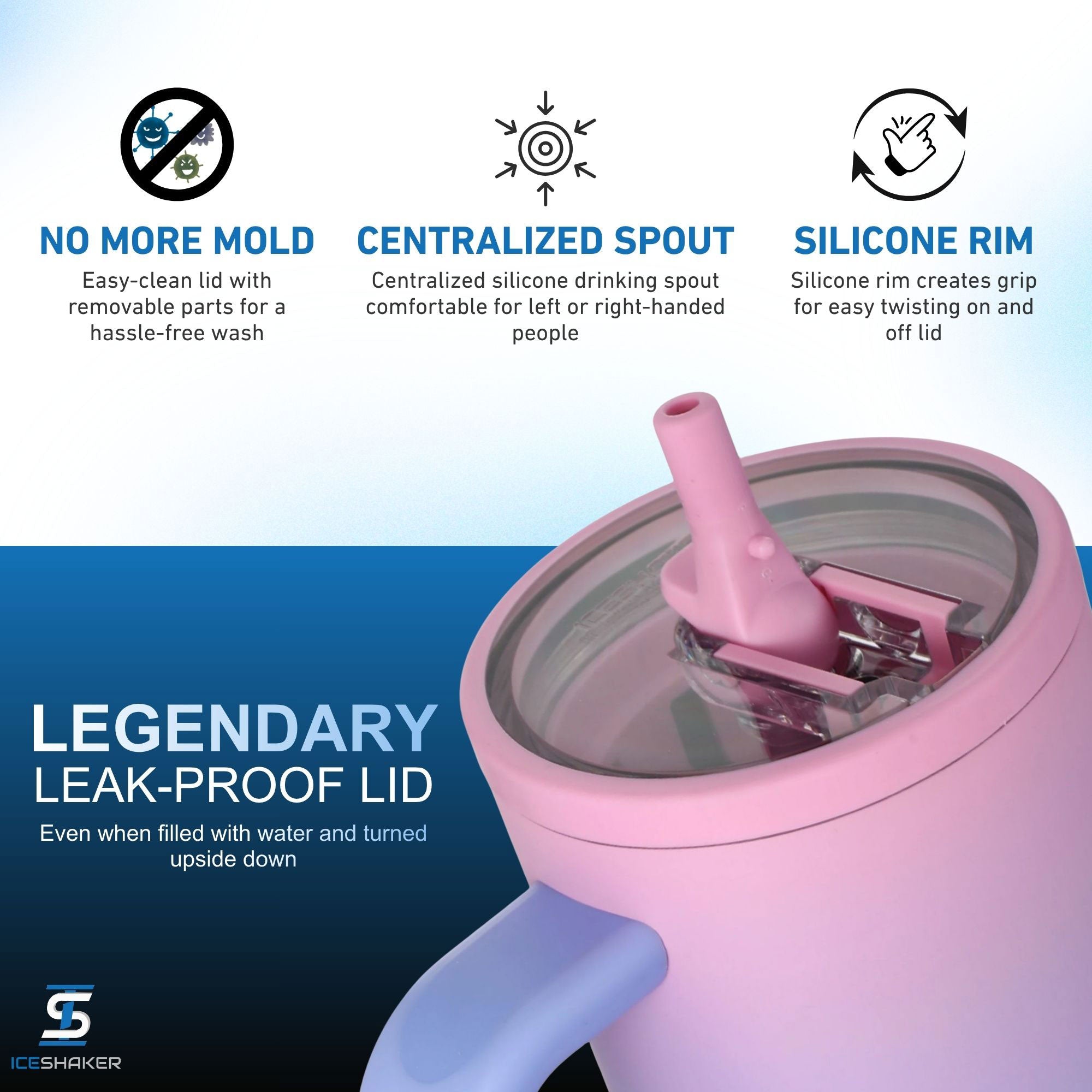 Ice Shaker Legend Series Stainless Steel Shaker Bottles
