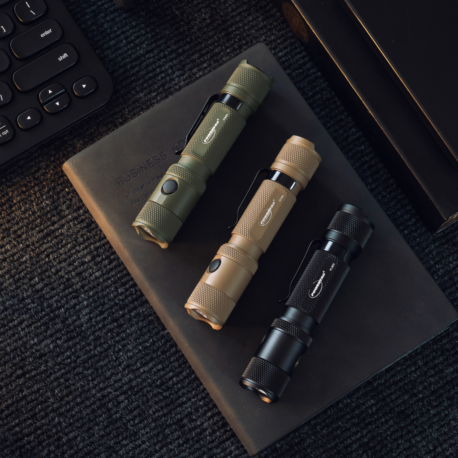 Powertac M5 Gen3 Tactical EDC Flashlight | 2030LM Super Bright | Auto-Magnetic Charge | IPX8 Waterproof &amp; 2M Drop Resistant | 1-Inch Picatinny Mount Compatible