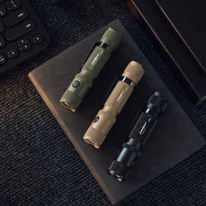 Powertac M5 Gen3 Tactical EDC Flashlight | 2030LM Super Bright | Auto-Magnetic Charge | IPX8 Waterproof &amp; 2M Drop Resistant | 1-Inch Picatinny Mount Compatible