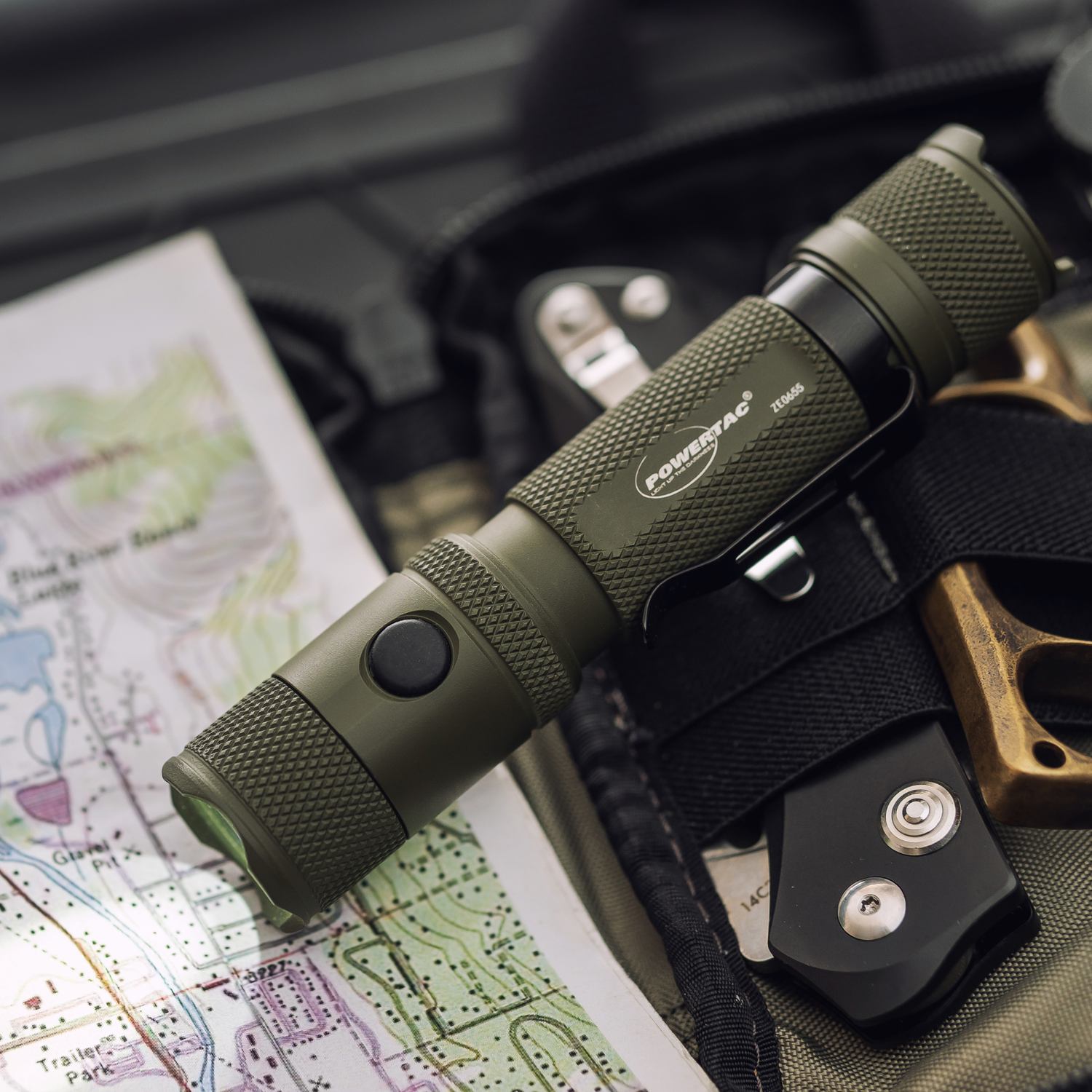 Powertac M5 Gen3 Tactical EDC Flashlight | 2030LM Super Bright | Auto-Magnetic Charge | IPX8 Waterproof &amp; 2M Drop Resistant | 1-Inch Picatinny Mount Compatible