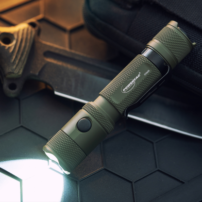 Powertac M5 Gen3 Tactical EDC Flashlight | 2030LM Super Bright | Auto-Magnetic Charge | IPX8 Waterproof &amp; 2M Drop Resistant | 1-Inch Picatinny Mount Compatible