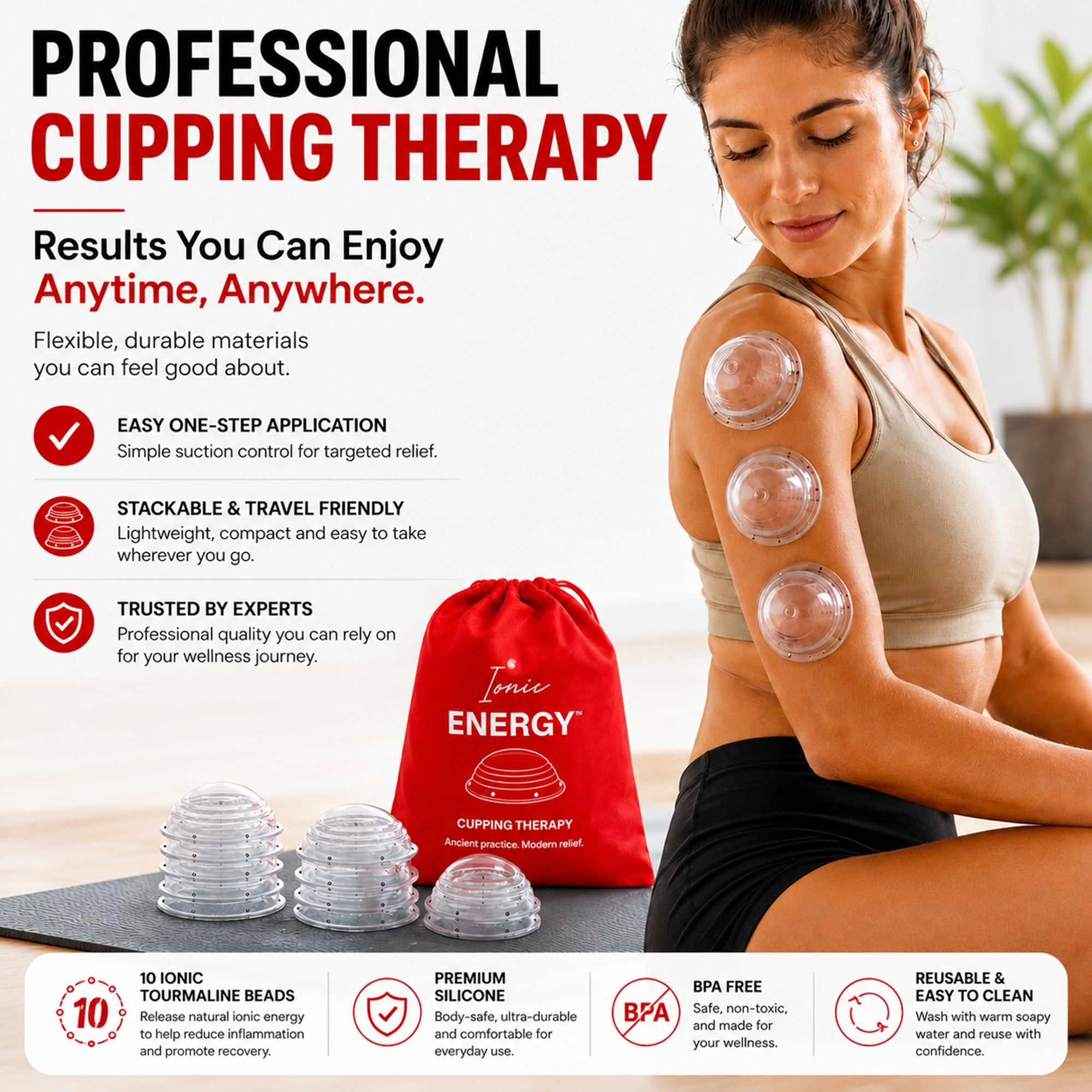 Ionic ENERGY Cupping Set, 2" 10 Cups