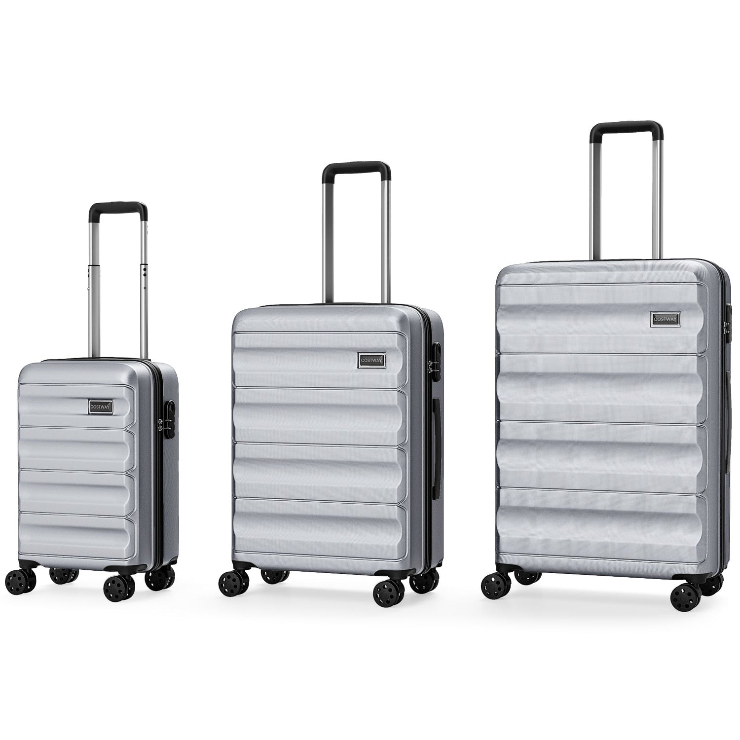 3-Piece Hardside Luggage Set 20/24/28 Inch Lightweight Hardside Suitcases