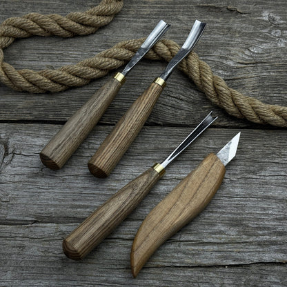 4-Piece Carving Knife, Chisel &amp; Gouge Set