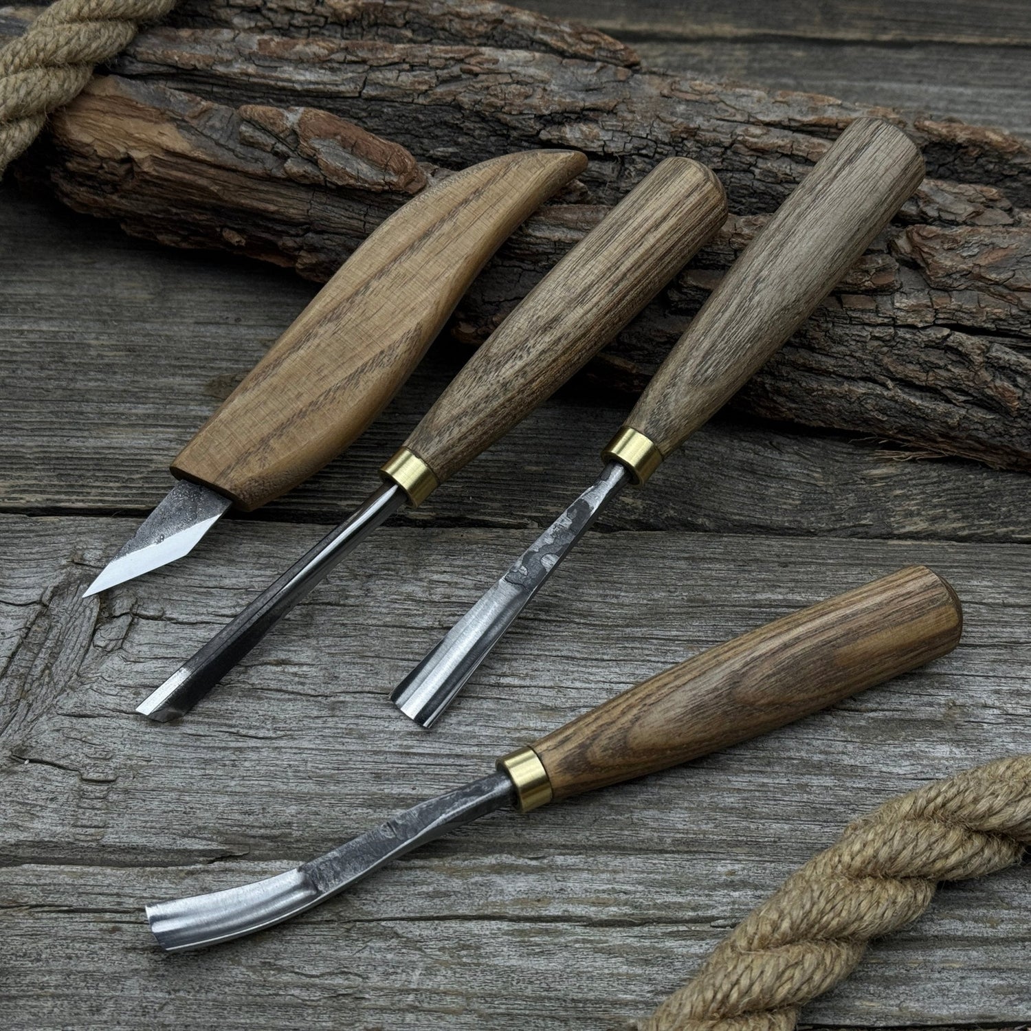 4-Piece Carving Knife, Chisel &amp; Gouge Set