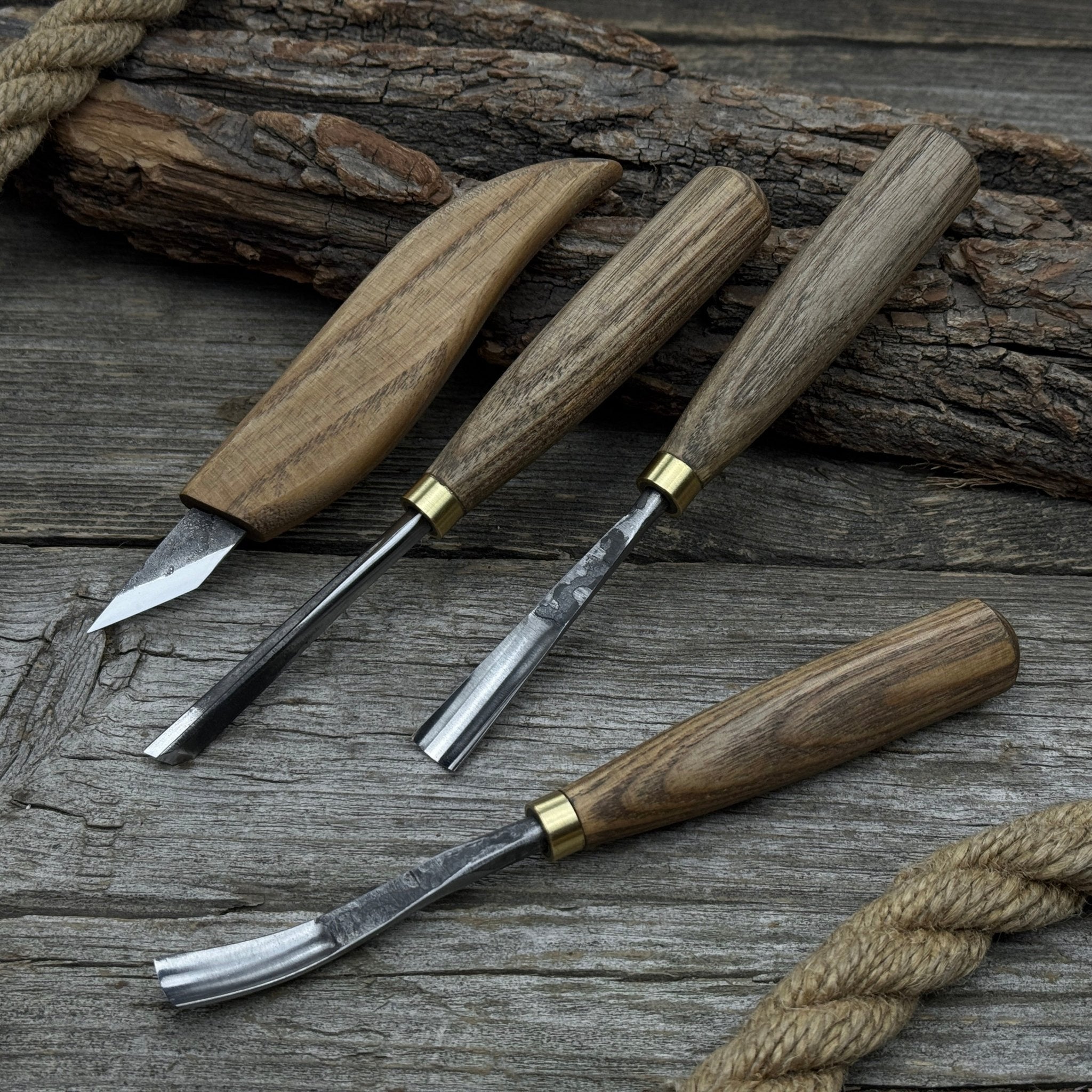 4-Piece Carving Knife, Chisel &amp; Gouge Set