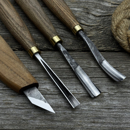4-Piece Carving Knife, Chisel &amp; Gouge Set