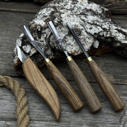 4-Piece Carving Knife, Chisel &amp; Gouge Set