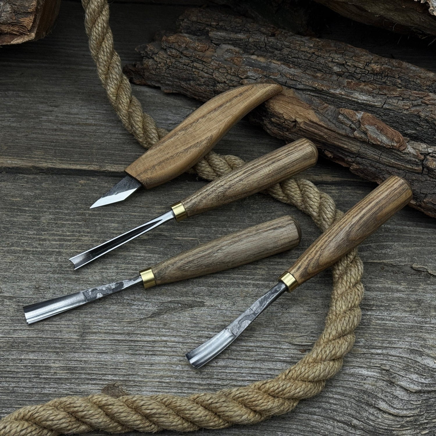 4-Piece Carving Knife, Chisel &amp; Gouge Set