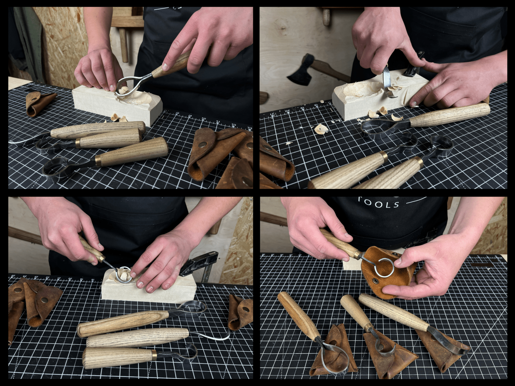 4-Piece Wood Carving Knife Set