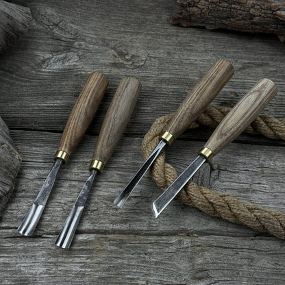 4-Piece Wood Carving Chisel &amp; Gouge Set