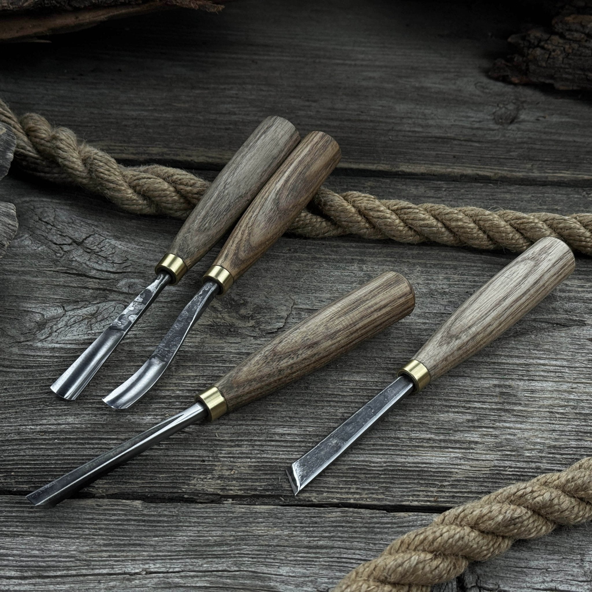 4-Piece Wood Carving Chisel &amp; Gouge Set
