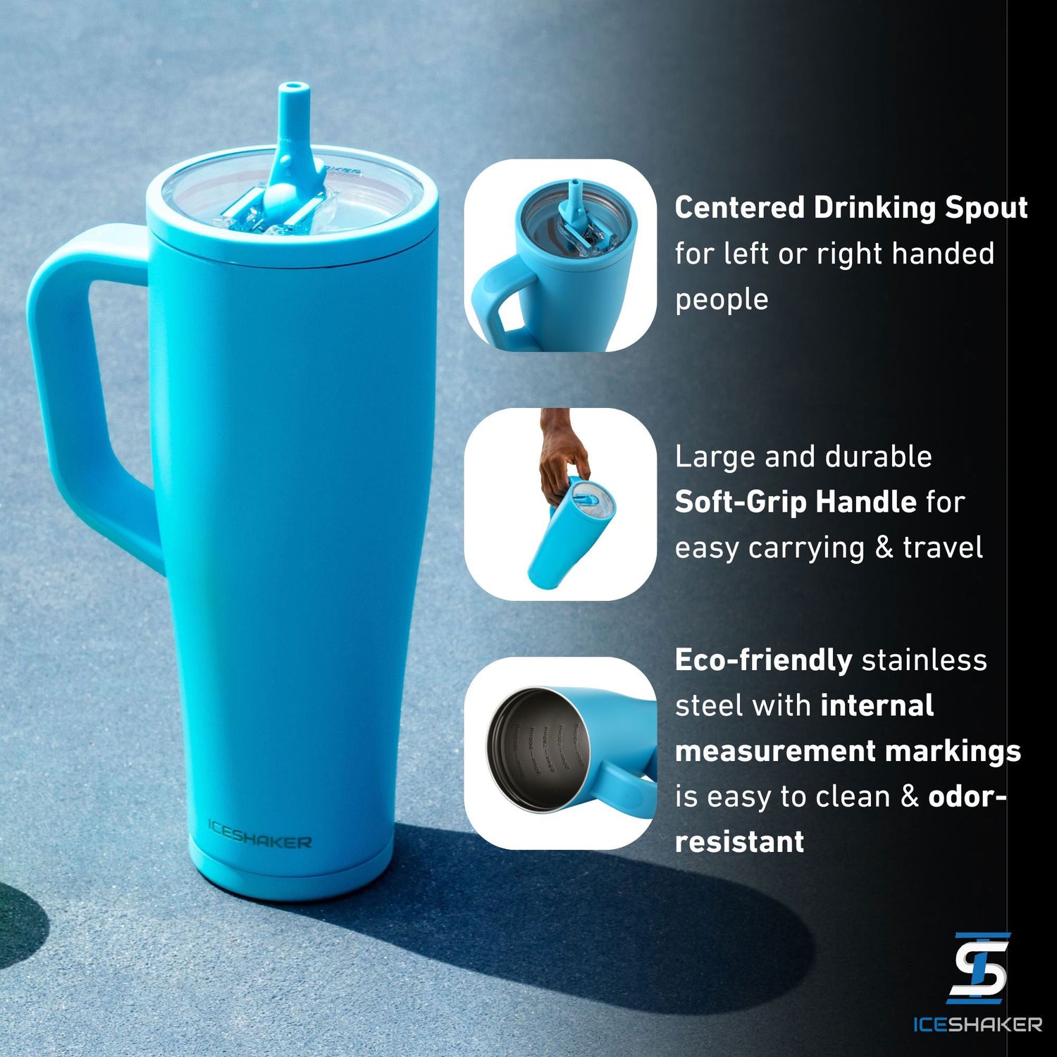 Ice Shaker Legend Series Stainless Steel Shaker Bottles