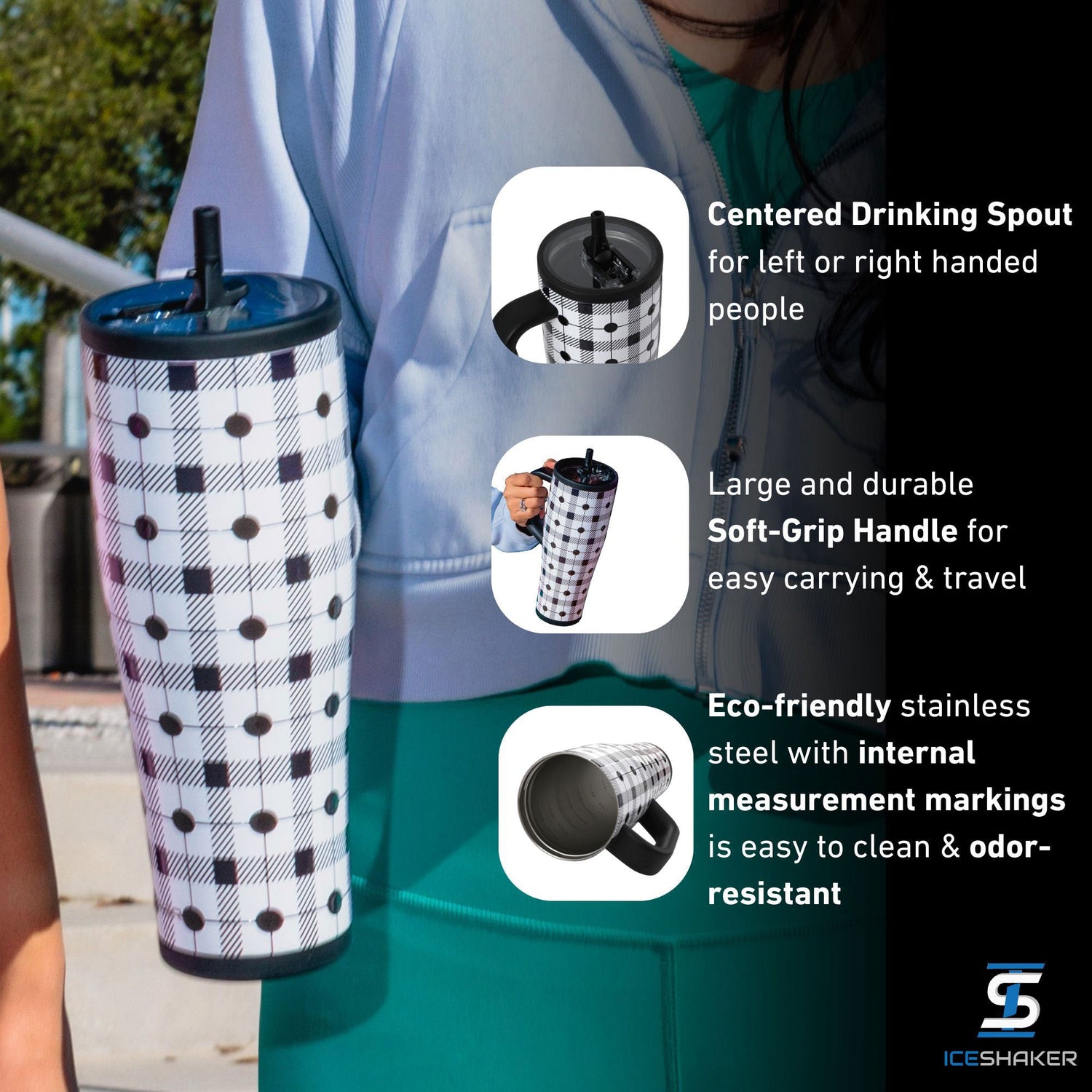 Ice Shaker Legend Series Stainless Steel Shaker Bottles