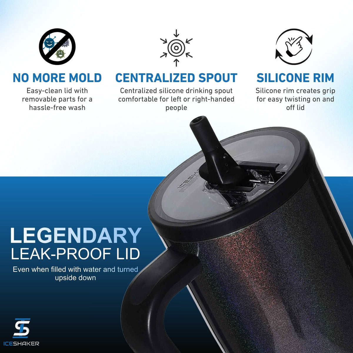 Ice Shaker Legend Series Stainless Steel Shaker Bottles
