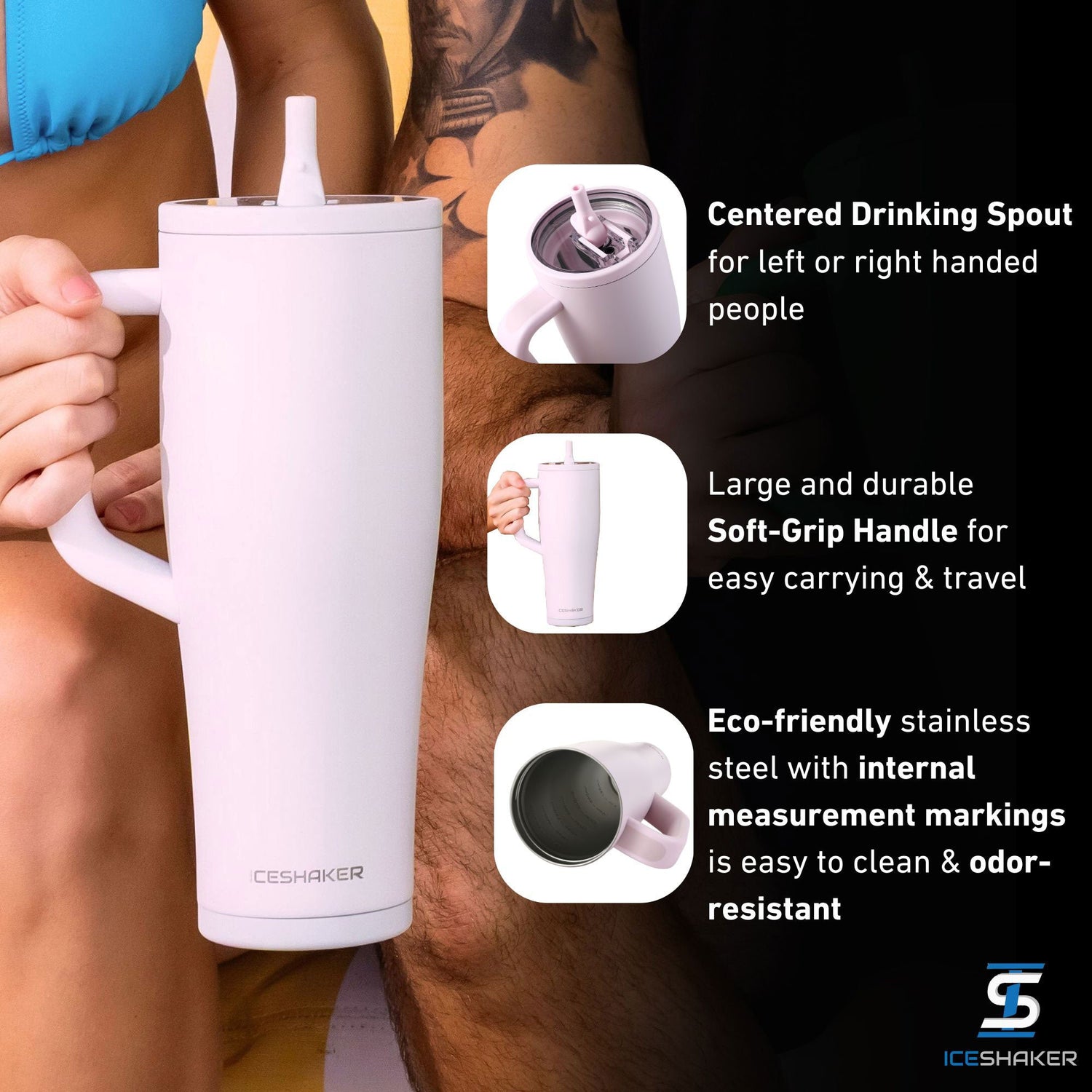 Ice Shaker Legend Series Stainless Steel Shaker Bottles