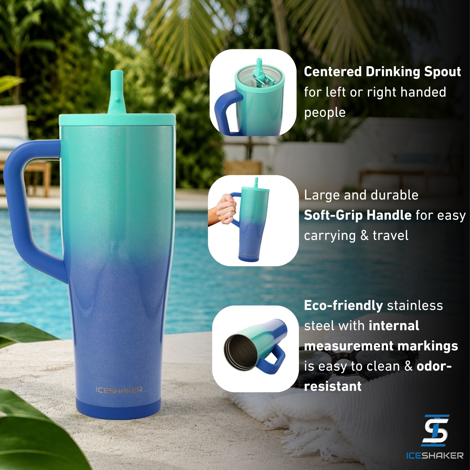 Ice Shaker Legend Series Stainless Steel Shaker Bottles
