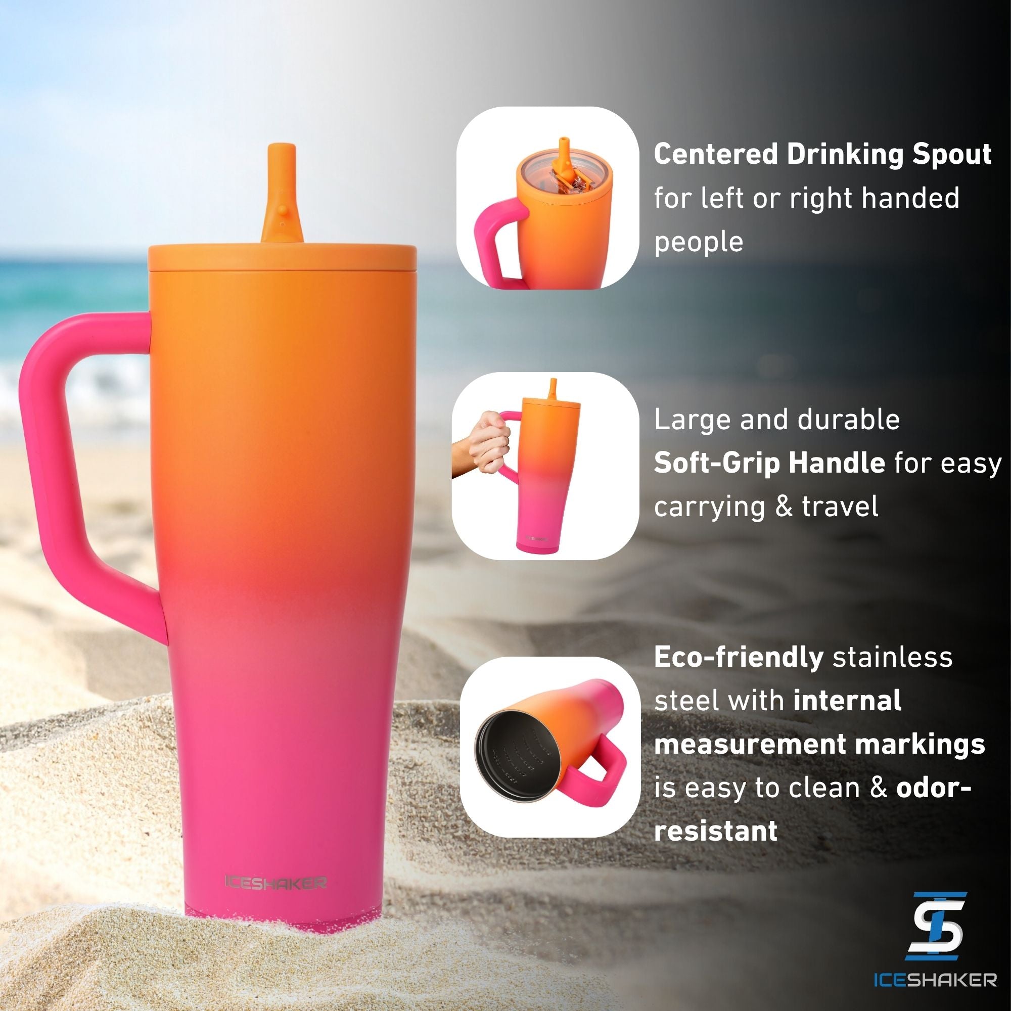 Ice Shaker Legend Series Stainless Steel Shaker Bottles