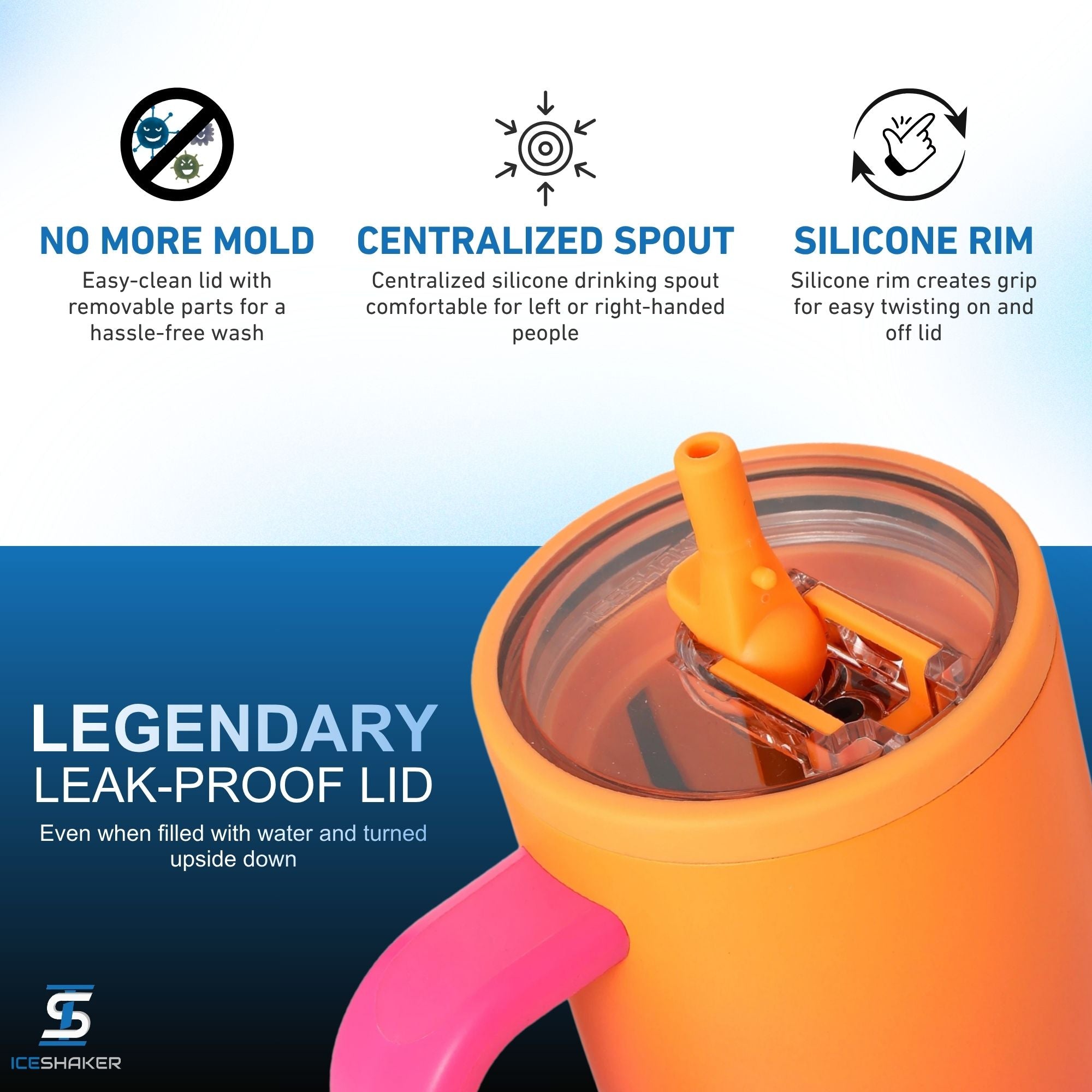 Ice Shaker Legend Series Stainless Steel Shaker Bottles