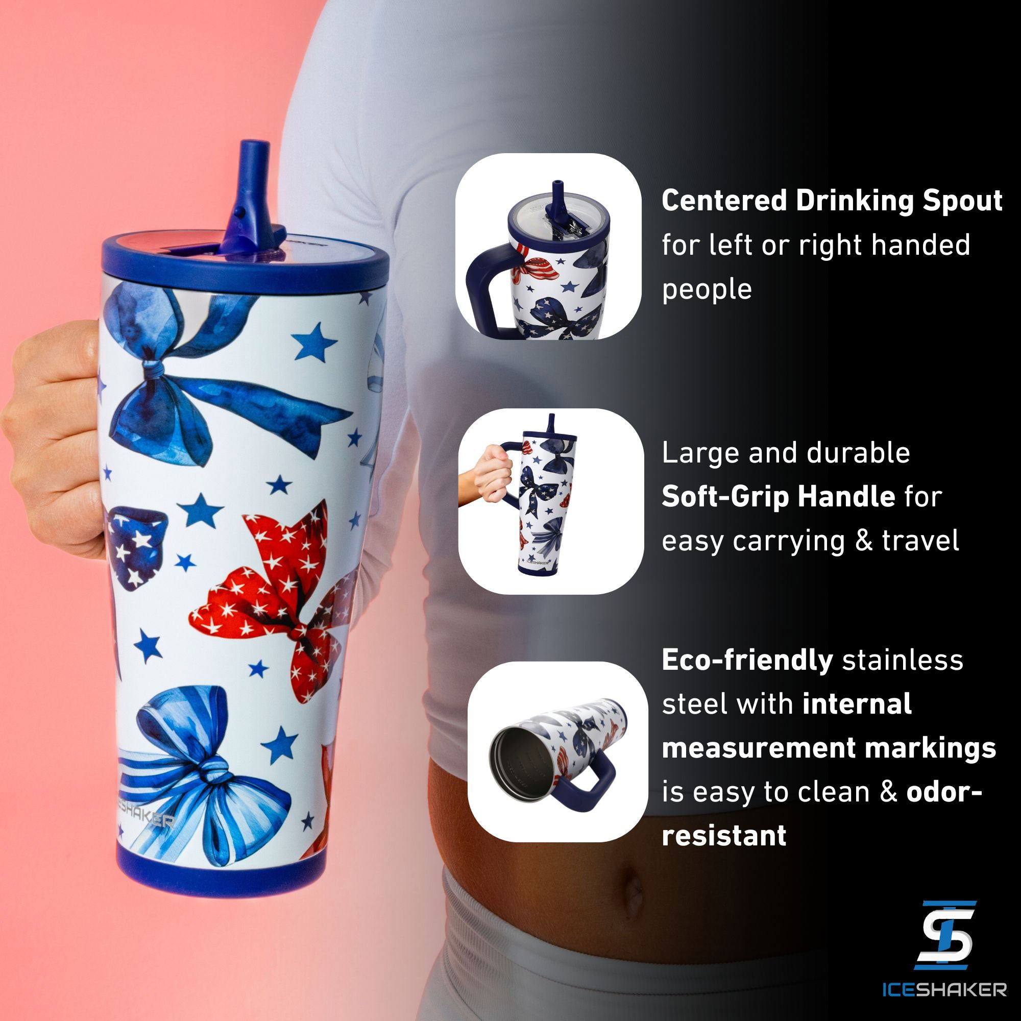 Ice Shaker Legend Series Stainless Steel Shaker Bottles