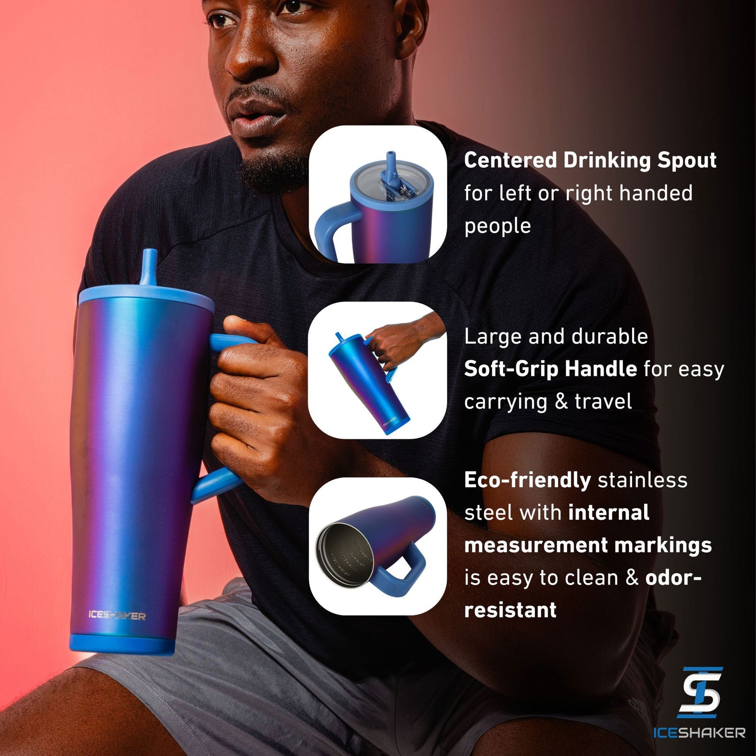 Ice Shaker Legend Series Stainless Steel Shaker Bottles