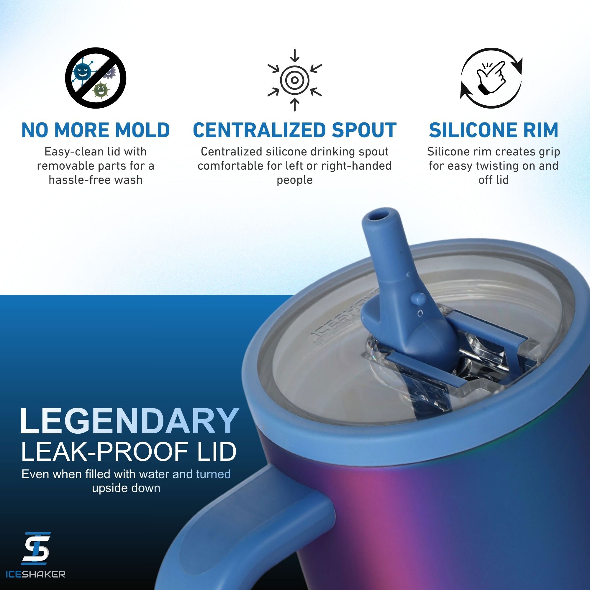 Ice Shaker Legend Series Stainless Steel Shaker Bottles