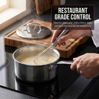 5-Ply Stainless Saucepan with Lid