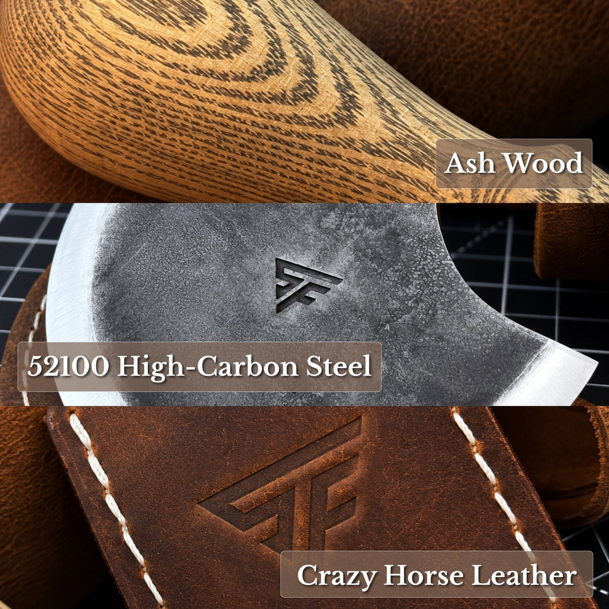 5-Piece Leather Working Tool Set With Nylon Mallet